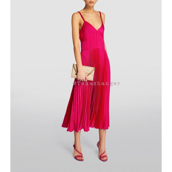 Polo Ralph Lauren Dresses & Skirts - NWT Polo Ralph Lauren Pleated Midi Dress Size 2 Pink